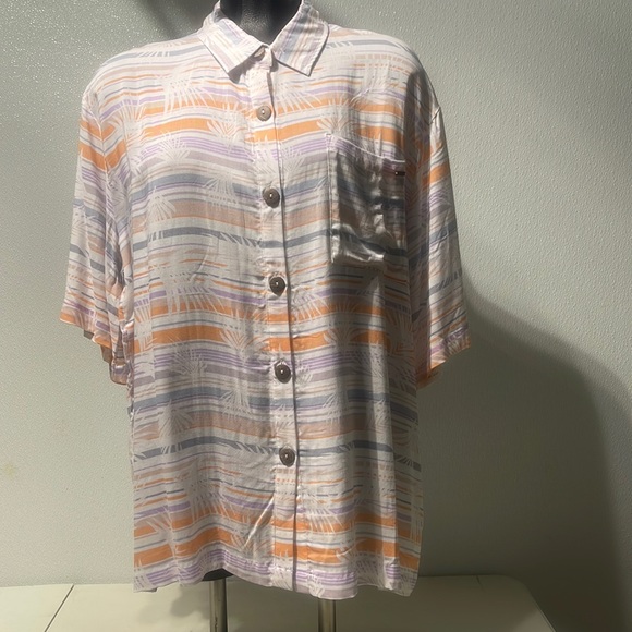 Women’s Rusty Sublime Shirt size XL color Pastel Palm New - Picture 1 of 3